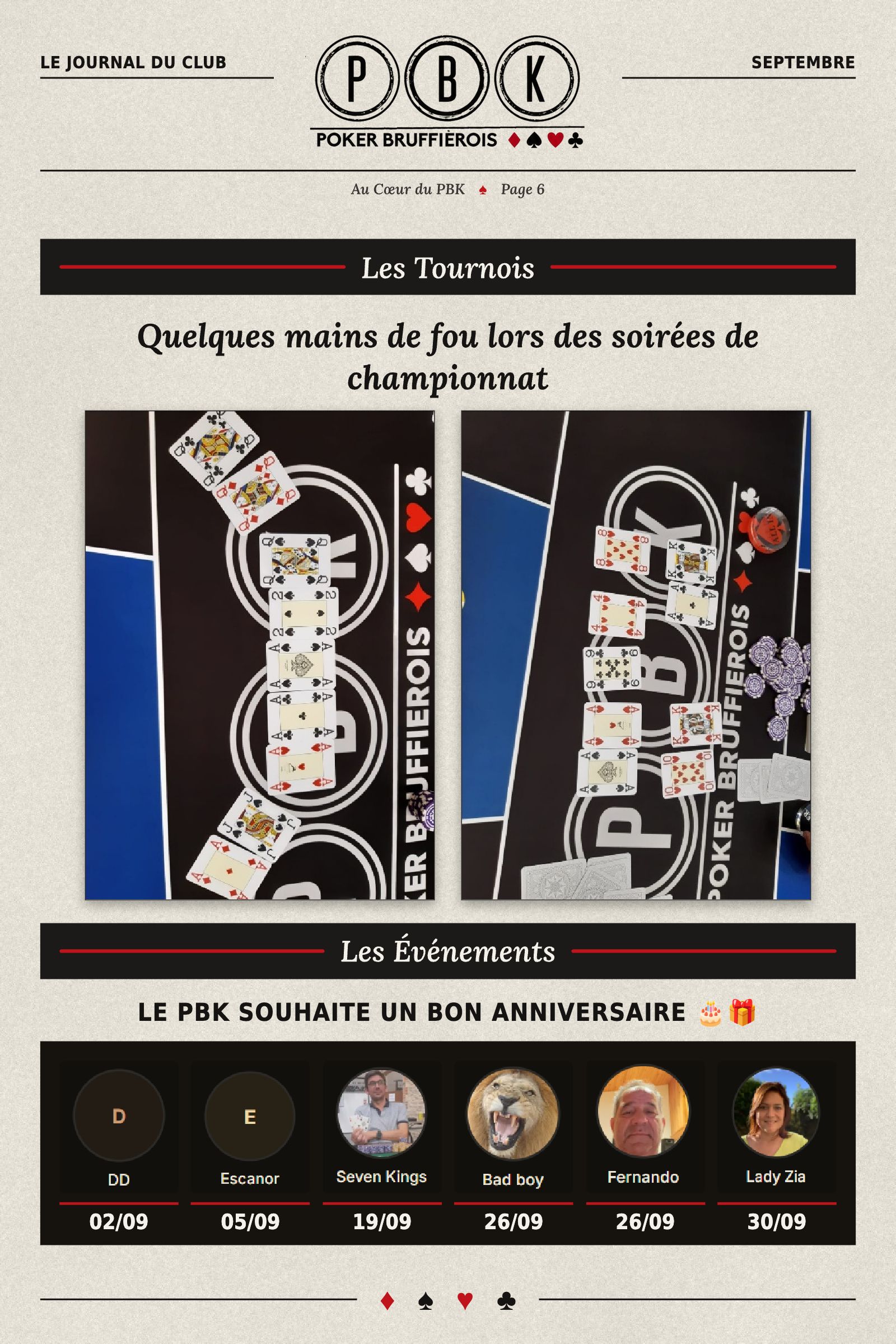 Page 6 sur 6 de « Au Coeur du PBK - Septembre 2026 »